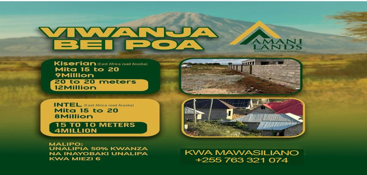 Amani Ventures limited: Prime Plots for Sale - Intel and Kiserian-1